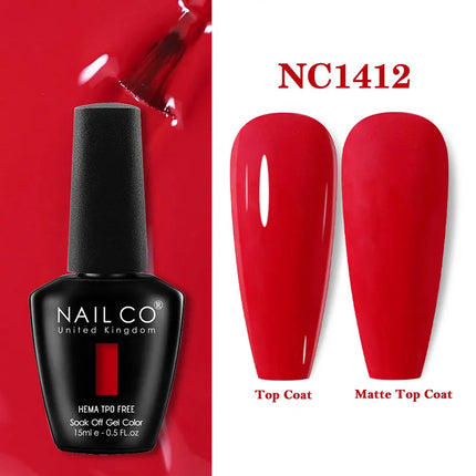 NAILCO 15ml Red Color Series Gel Varnish Coffee Gel Nail Polish Maximalism Reddish Gellak Design Brown Lacquer Nail Art Manicure