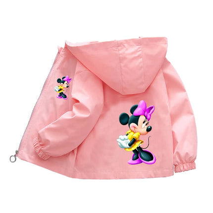Children's Mickey Hooded Jacket 1-10 Years Autumn Boy's Windbreaker Zipper Hoodie Baby Boys Birthday Present Jacket Cosplay Coat
