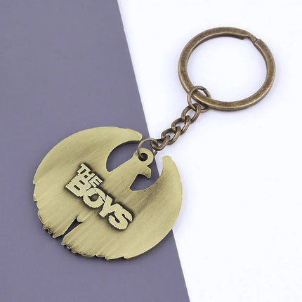 New The Boy Letter Keychains Red The Seven Hero Homelander High Quality Logo Alloy Keyring Men Car Accessories