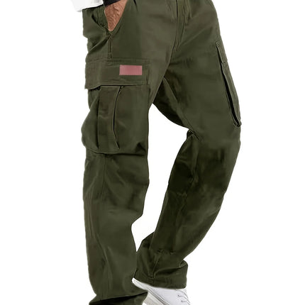American style high street multi pocket workwear pants for men's new trendy loose straight leg versatile casual long pants