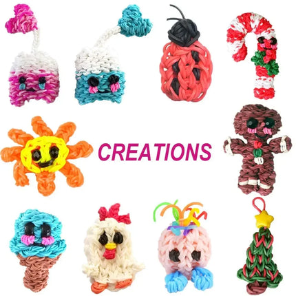 Loom Rubber Band Refill Kit In 31 Colors,Weaving Bracelet Making Kit for Kids Weaving DIY Crafting Gift Loom Bands Craft