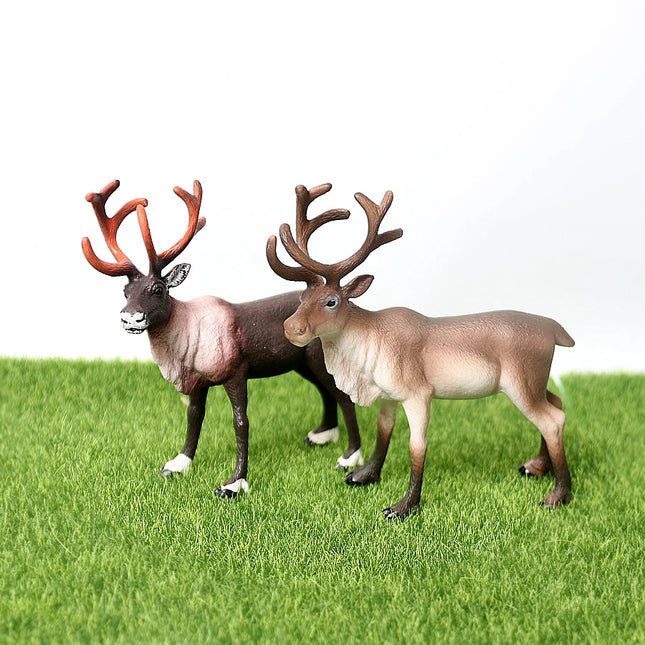 Simulation Woodland Animal Deer, Moose, Elk, Reindeer, Alpaca, Kudu Model Figurines Cake Toppers Collection Figure Christmas Gift