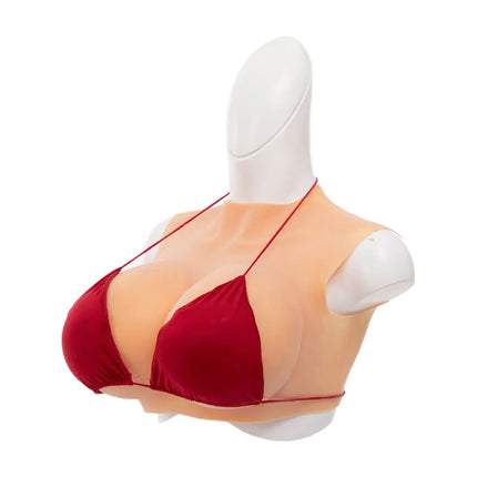 Huge Silicone Breast Forms Plate for Crossdresser Trans Cosplay Transgender with Nipple Areola Fake Boobs Bodysuit Shakeing
