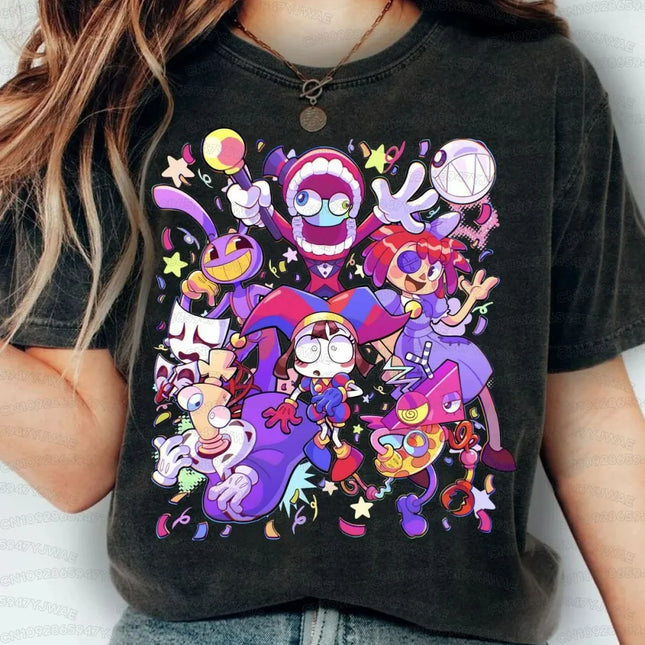 The Amazing Digital Circus Women's Men's Short Sleeve Summer Cotton Y2K Clothing Fashion Comfortable Casual Tops T-shirt