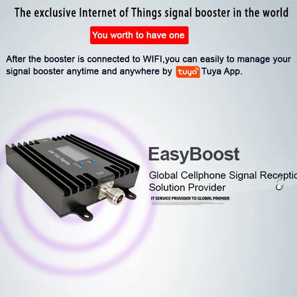 EasyBoost 4G 5G Signal Booster Repeater 2G 3G 4G GSM Celullar Amplifier LTE700,LTE800,EGSM900,DCS/LTE1800 Tuya  App Monitoring