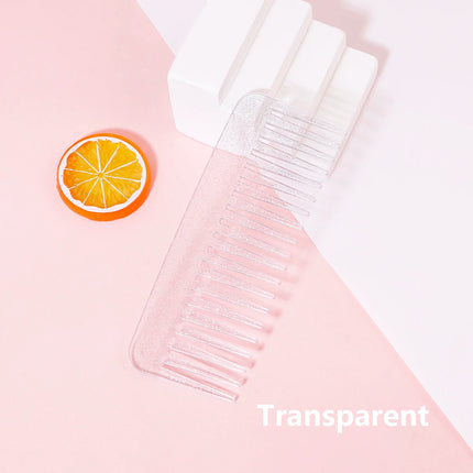 1pc non handle shaped massage hair styling comb, plastic transparent style salon hair styling comb Special for real hair wigs