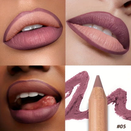 Pudaier Matte Lip Liner Waterproof Long Lasting Lip Contour 2.0 With Sharpener Easy To Color Non Fading
