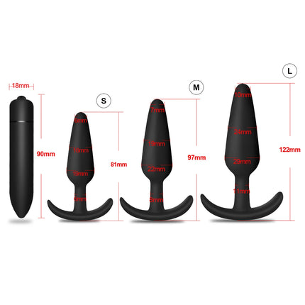 S/M/L Silicone Butt Plug Anal Plugs Prostate Massage Stimulator Anal Trainer for Couples Adult Erotic Sex Toys for Women Men Gay