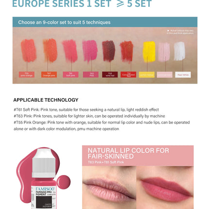 FAMISOO 5ml Lip Ink Permanent Makeup Pigments Eyebrows Henna Semi Permanent Microblading Latest Tattoo Paint Ink