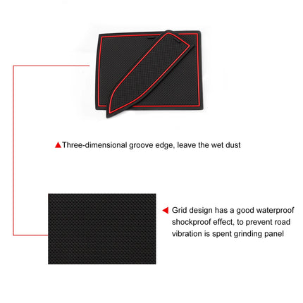 for Kia K4 2025 Car Gate Slot Mat Interior Accessories Non-Slip Mats Cup Holders Protective Pads