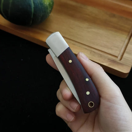 New Outdoor Foldable Wooden Fruit Knife for Home Kitchen, Portable Peeler for Fruits and Vegetables, Compact Travel Fruit Peeler