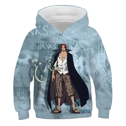 One Piece Kids Hoodie Sweatshirt One Piece Boys Girls 3D Printing Sport Sweater Cosplay Costume Children Pullovers Tops