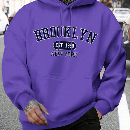 Brooklyn Est 1998 New York Printing Men Hoodies Harajuku Crewneck Hoodie Fashion Oversize Hoody Autumn Comfortable Tracksuit