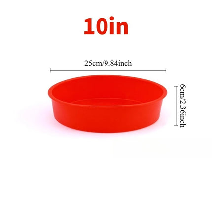 4/6/8/10 Inch Round Silicone Cake Mold Baking Pan for Mousse Fondant Pastry Dessert Jelly Reusable Non-Stick Cylinder Mold