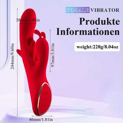 Rabbit Vibrator for Women G Spot Tapping Flapping Clit Stimulator Female Vagina Licking Tongue Massager Dildo Sex Toys for Adult