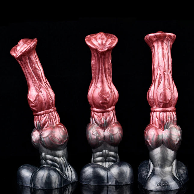 NNSX Silicone Horse Dildo Long Penis Anal Plug Huge Knot G-spot Vaginal Stimulator with Suction Cup Adult Sex toy for Women Men