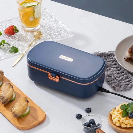 900ml Electric Lunch Box Water Free Heating Bento Box Portable Rice Cooker Thermostatic Heating Food Warmer For Office 220V