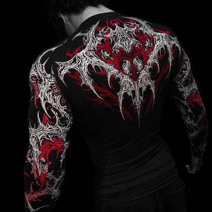 2026 New Dragon Awakening Pattern Gym Long Sleeve Top for Spring and Summer Running Swimming Weightlifting Fitness Clothes
