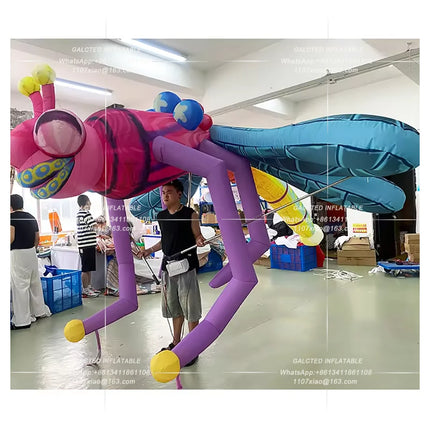 Giant Inflatable Seahorse/Mosquito/Parrot/Chameleon Puppet Carnival Parade Walking Creative Performance Props for Advertising
