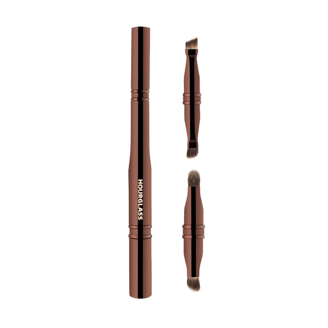 Hourglass Makeup Brush- No.25 Four-Head Multifunctional Brush Concealer Eyeshadow Eyebrow Brush Eyeliner Brush Makeup Brush