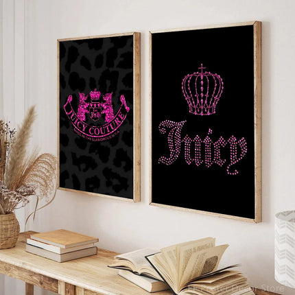 J-Juicy C-Couture Poster Home Living Room Bedroom Bar Cafe Art Decor
