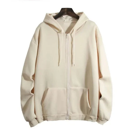Loose-Fit Hooded Sweatshirt Women's Clothing Autumn Winter Plus Size Zip-Up Cardigan Top Wholesale Foreign Trade