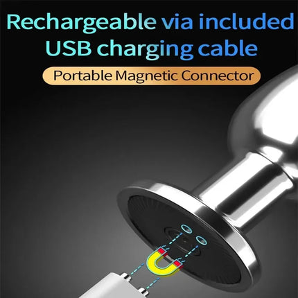 Vibrating Anal Plug Vibrator Remote Control 10 Powerful Vibrations Prostate Massager with Flashing Light Base Sex Toy for Couple