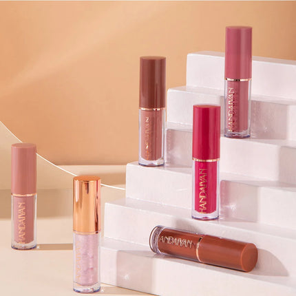 12 Color Matte Liquid Lipstick Kit Non Stick Cup Waterproof Lip Gloss Long Lasting Korean Cosmetics Makeup For Women