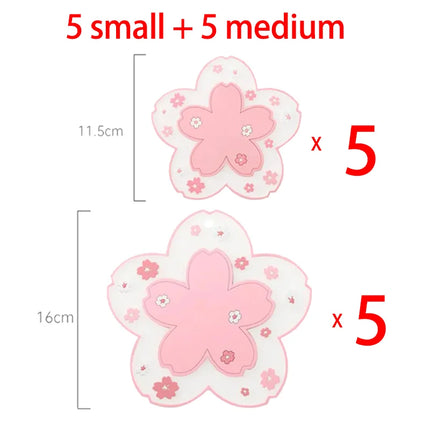 Kawaii pink colour Blossom Silicone Coasters Style Sakura Coffee Cup posavasos Sakura Insulated TableMat Tea Cup Home Decor Gift