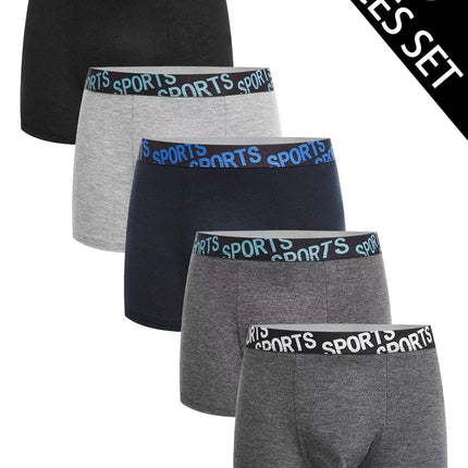 5-Piece Set Comfortable Breathable Wide Waistband Underwear for Boys 8-12 Years Old Student Boxer Briefs Boys Flat Briefs