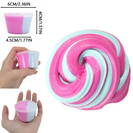 80ml Fluffy Slime Supplies Toys Soft DIY Clay Light Plasticine Non-Sticky Putty Modelling Charms Slime Putty Birthday Party Gift
