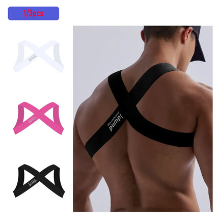 Men Sexy Chest Straps Body Mucle Harness Club Cosplay Lingerie Costume Gay Underwear Elastic Band Bondage Vest Shoulder Straps