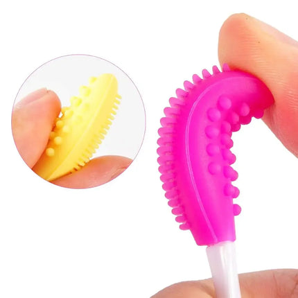 Wholesale 4pcs New Fashion Design Nose Double-Sided Tool Silicone Lip Scrub Exfoliator Brush  make up brushes  makeup brush set
