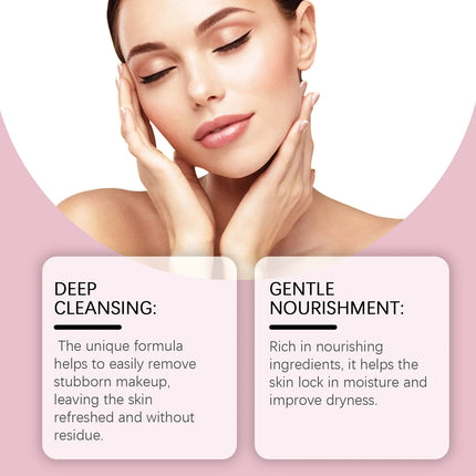 EELHOE Strawberry Makeup Remover Balm Deep Hydration Oil Control Refreshing Clean Skin Care for All Skin Types Cleansing Balm