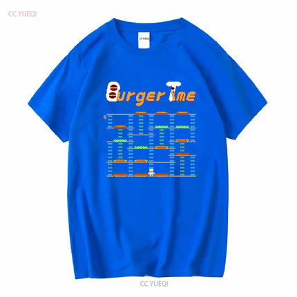 Burger Time stage 1 Logo NES Famicom game 8 bit screen T Shirt Arcade classic vintage retro design all sizes vintage Washed