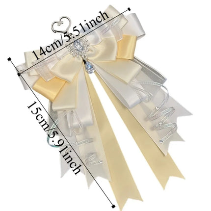 Cute Anime Ita Bag Accessories Rhinestone Multi-layered Bow Double Layer Ribbon Bow Pendant Keyring Attachment Convenient