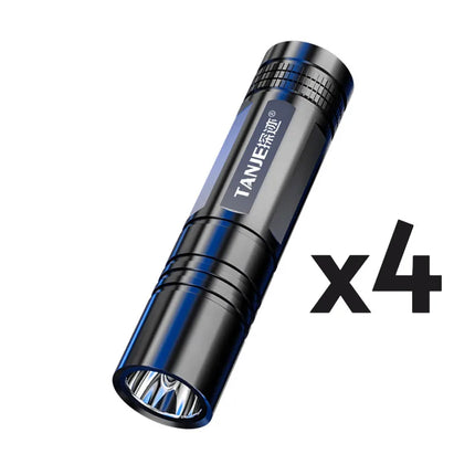 Outdoor Flashlight Small Mini Lighting Strong Light Portable Super Bright Rechargeable Hand Lamp for Hiking/Camping/Emergency