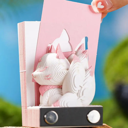 3D Notepad Cute Bunny 3D Memo Pad Animal Sticky Note Art Notes Block Office Accessories Birthday Gifts For Kids Friends