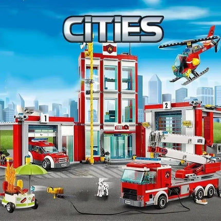 City Series General Bureau of Police Police Car Helicopter Creative Building Blocks Children's puzzle Toys For Kids Gifts 60141