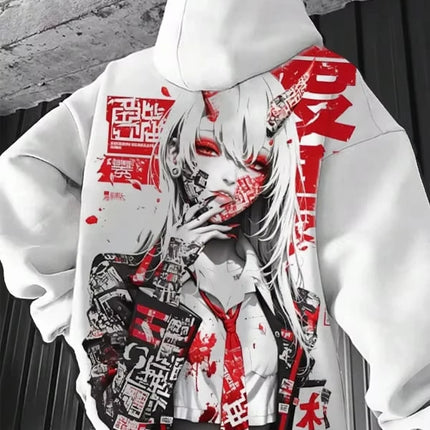 Japanese Anime 3d Print Hoodie Men Women Fashion Sexy Samurai Tracksuit Casual Hoodie Sweatshirt Autumn Winter Clothes Y2k Coat