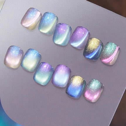 1-6PCS Popular Winter Internet Celebrity Hot-selling Northern Lights Cat Eye Magnet Gel Nail Polish Nail Art Nail Supplies