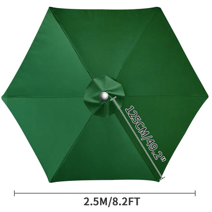 Waterproof Replacement Umbrella Cloth 2/3M Patio Parasol Cover UV-Anti Canopy Cover Replacement Parasol Cover for Balcony Garden