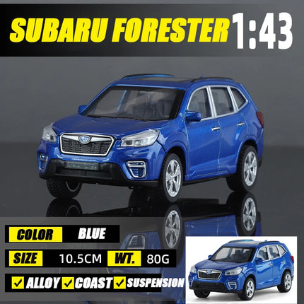 2025 1/43 Scale Subaru Forester WRX STI Sports Cars Alloy Diecast Metal Classic Model Toy Kid Exquisite Gift Collection Decorati