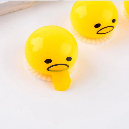 Puking Egg Yolk Stress Ball With Yellow Goop Relieve Stress Toy Funny Squeeze Tricky AntiStress Disgusting Egg Toy Kids Gift