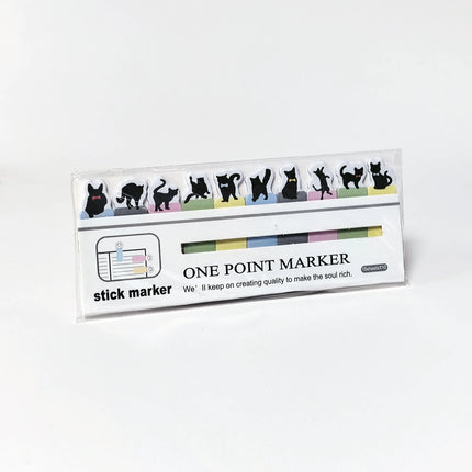 Korean Kawai Stationery Rows Sitting Little Flower Cat Black Cat Sticky Notes N Times Sticker Cartoon Creativity Pepsi Lovely