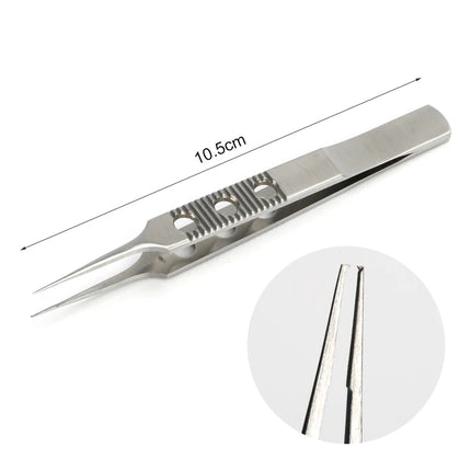 1 pc Eyelid Tweezers 10.5cm ophthalmic microsurgical instruments Ophthalmic forceps with hook platform