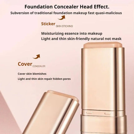 Double Ended Foundation Stick Long-lasting Non-tarnishing Effect Eraser Foundation Make-up Stick Foundation Makeup Concealer