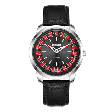 New European-Style Roulette Poker Game Design Fashionable Quartz Watch
