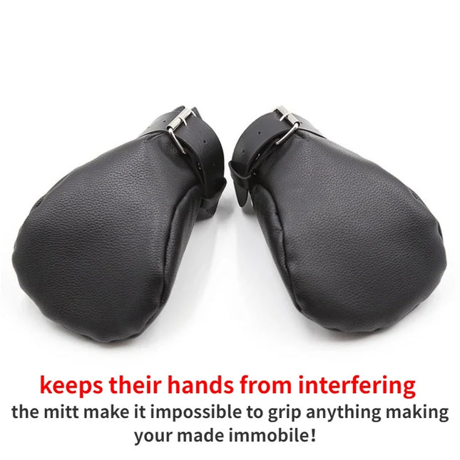 Puppy Bdsm Mittens Mitt,Leather Gloves Dog Paw Palm, Padded Handcuffs Bondage,Sex Toys For Couples