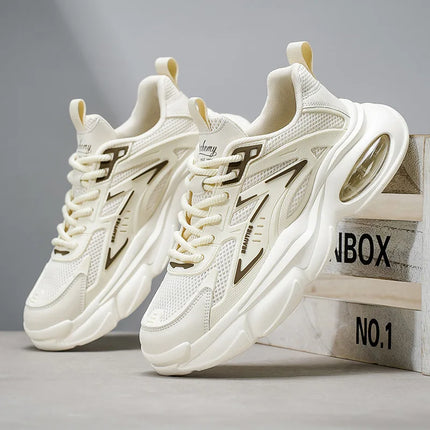 Men's Chunky Sneakers 2026 New Breathable Mesh Platform Dad Shoes Fashion Casual Running Shoes for Women